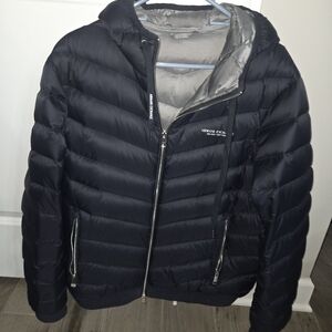 Armani Exchange Men's Navy Puffer Jacket